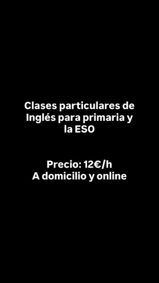 Clases particulares inglés