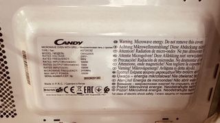 Microondas Candy Plata y Negro