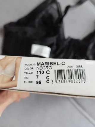 Sujetador Selene Maribel 110C Negro