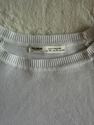 Top blanco manga larga