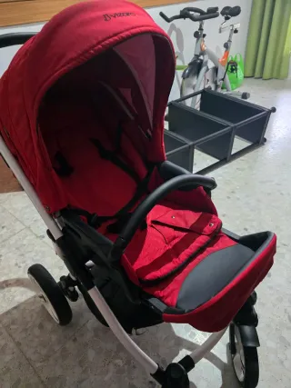 Carro de bebé con silla y capazo