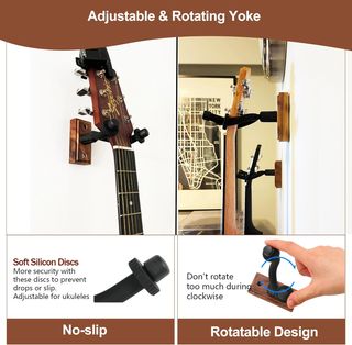 Soporte de Pared en Nogal para Guitarra WiNGO