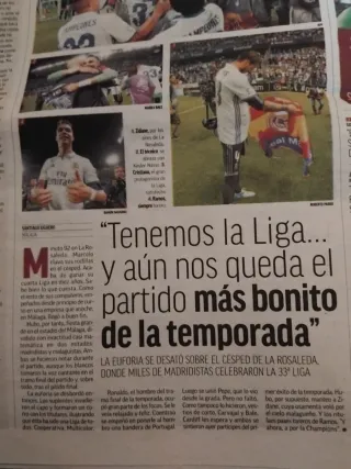 Periódico Real Madrid Campeón Liga 33