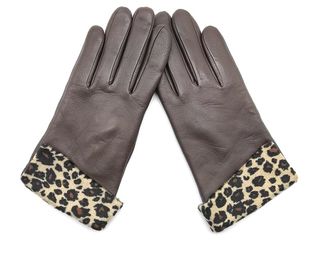 Guantes Piel Mujer Talla 7 Leopardo
