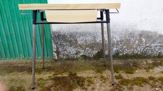 Mesa de cocina plegable madera y metal