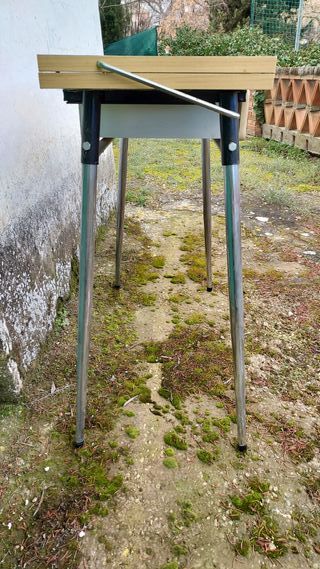 Mesa de cocina plegable madera y metal
