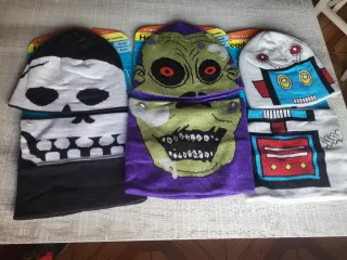 Berretto e sciarpa per bambini zombie, scheletro, robot