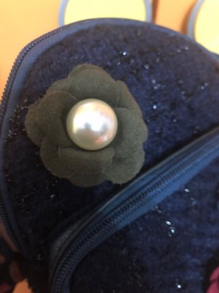 Zainetto blu con fiori