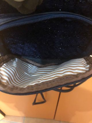 Zainetto blu con fiori