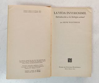 La vida inverosímil. Introducción a la biología