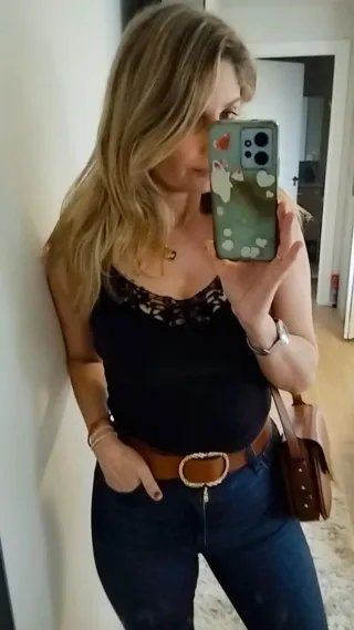 Camiseta Rouje Negra Encaje