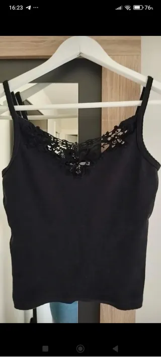 Camiseta Rouje Negra Encaje