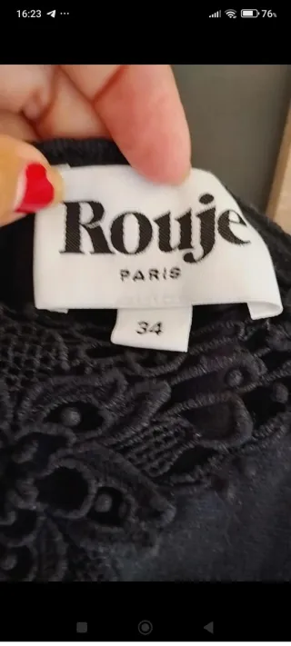 Camiseta Rouje Negra Encaje