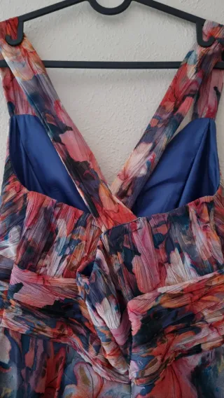 Vestido largo estampado floral Savuka