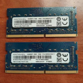 2x Módulos RAM SODIMM 8GB PC4-3200AA