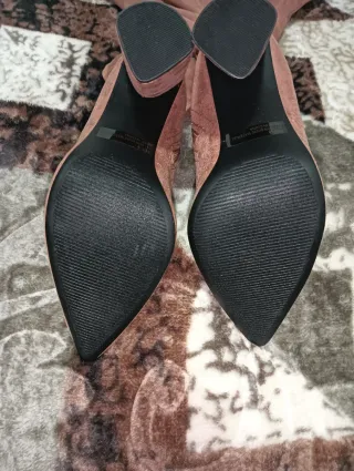 Botas altas rosas tacon