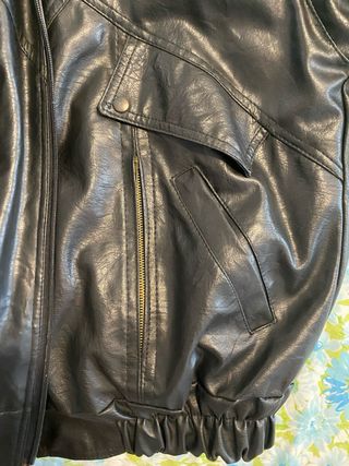 Giaccone vintage vera pelle uomo nero