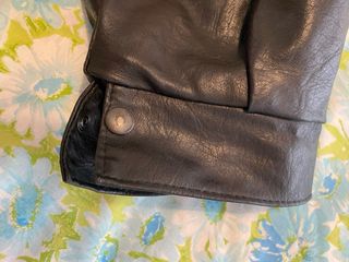 Giaccone vintage vera pelle uomo nero