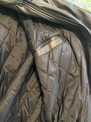 Giaccone vintage vera pelle uomo nero