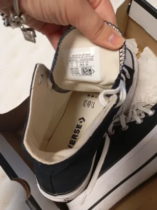 Converse negras de bota con plataforma talla 36.5