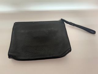 Bolso piel negro Massimo Dutti