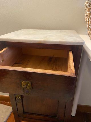 Mueble auxiliar madera y mármol