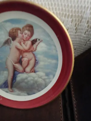 Piattino decorativo con angeli