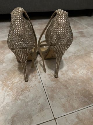 Sandalias Michael Kors Doradas Brillantes