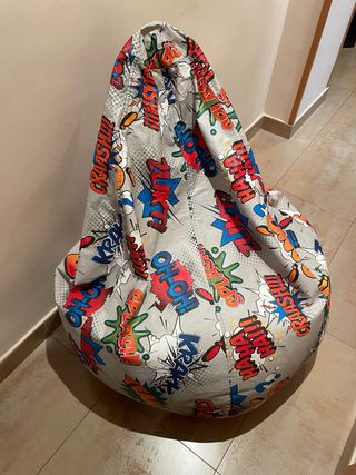 Puff Happers pera XXL estampado cómic