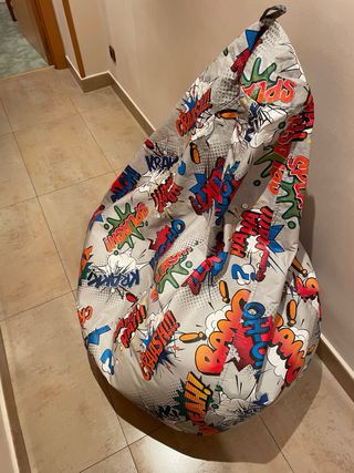 Puff Happers pera XXL estampado cómic