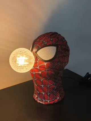 Lámpara Cabeza Spider-Man Bombilla Vintage