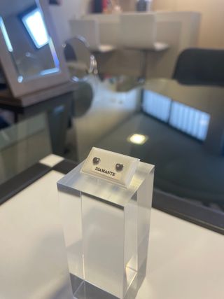 PendientesDiamante Oro Blanco 18K