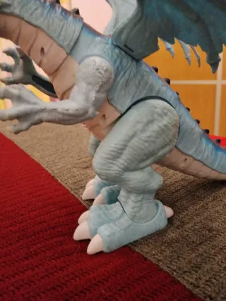 Juguete Dragón Grande Azul. Mecánico. ANDADOR.