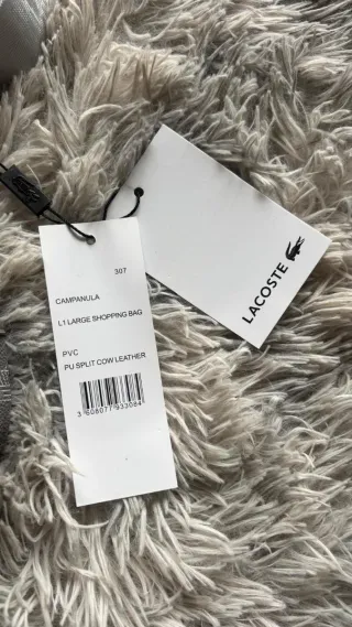 Bandolera Lacoste Gris y Blanca