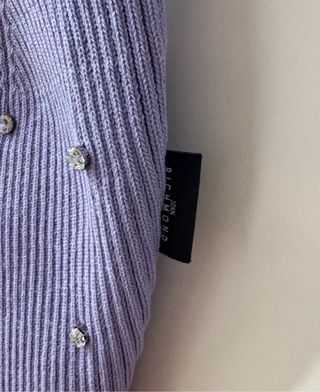 Top viola con brillantini