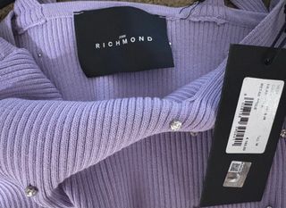 Top viola con brillantini