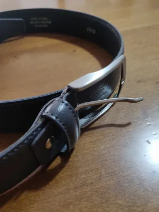 Cintura in pelle con fibbia argento