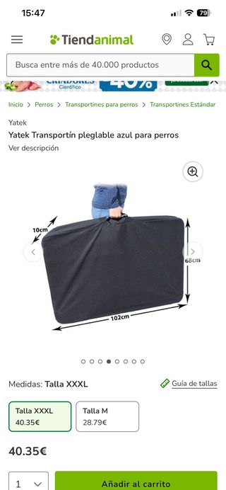 Transportín Plegable Talla XXL ,es rojo y negro.