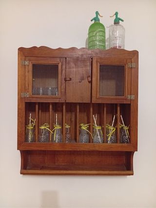 Conjunto Artesa y Estantería Madera