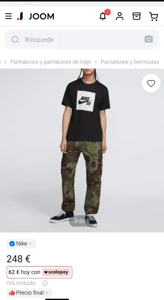 Pantalones Skate Nike SB  Flex Cargo Camuflaje