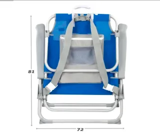 Sillas de Playa AKTIVE XXL (Azul/Gris) (las 2))