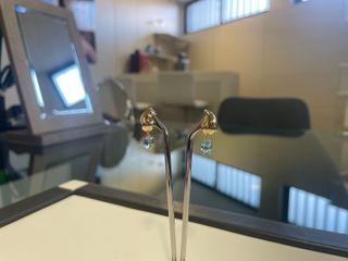Pendientes Oro 18k con Topacio Azul