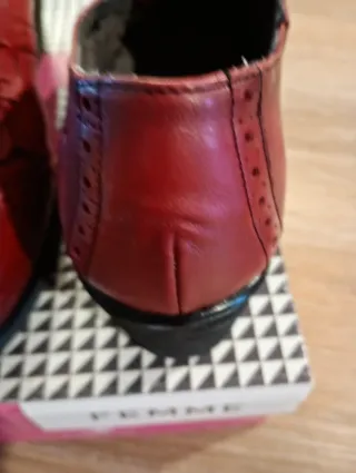 Zapatos Fluchos Mujer Piel Burdeos