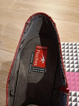 Zapatos Fluchos Mujer Piel Burdeos