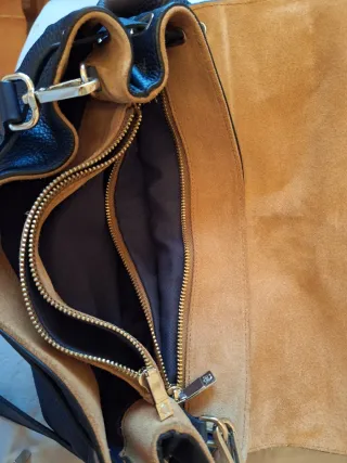 Bolso Piel Massimo Dutti Azul
