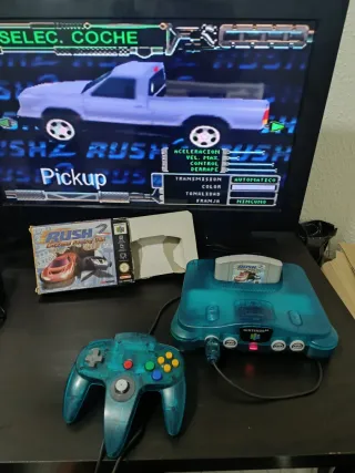 Nintendo N64 con pack espansione turchese