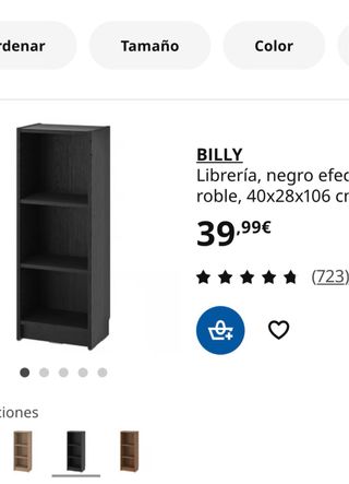 Librería BILLY Ikea negra