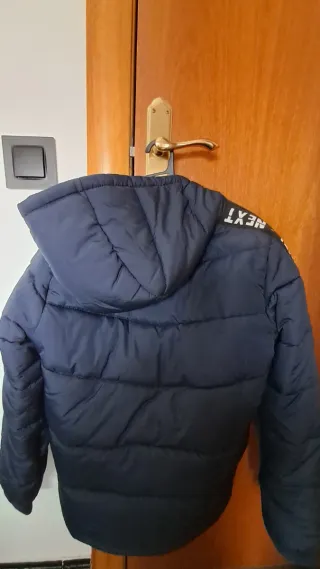 Chaqueta acolchada niño azul/gris