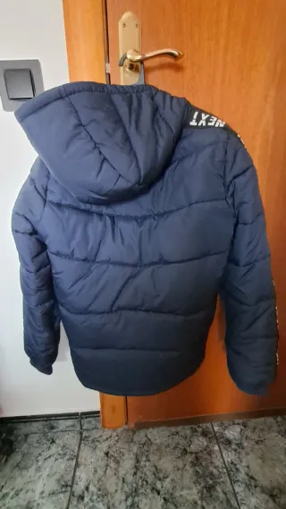 Chaqueta acolchada niño azul/gris