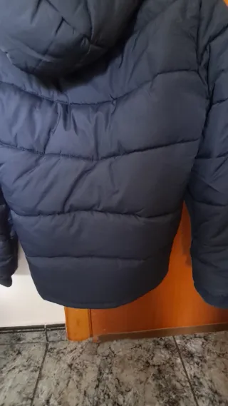 Chaqueta acolchada niño azul/gris